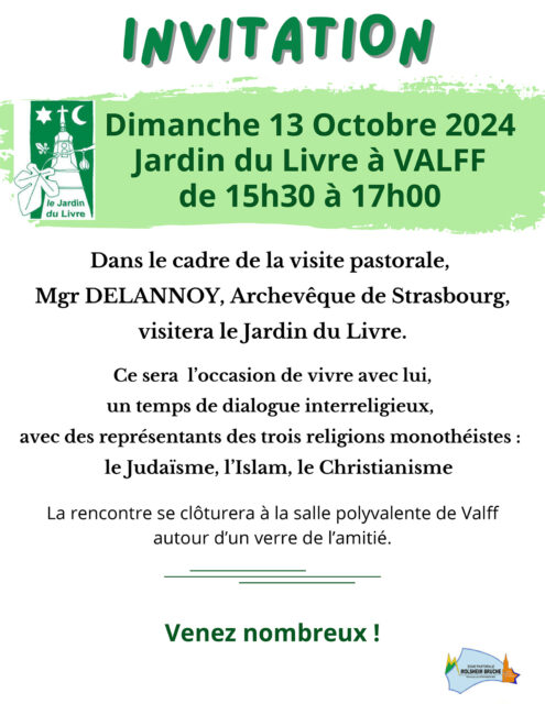 Dialogue interreligieux Jardin du Livre à Valff