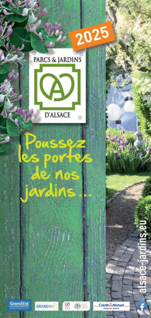 Couverture dépliant Parcs et Jardins d'Alsace 2025