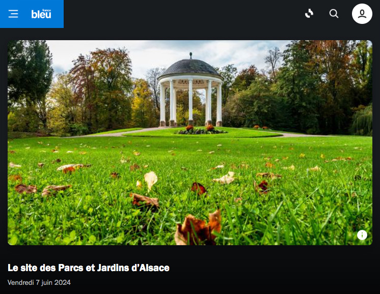 Le site des Parcs et Jardins d’Alsace - France Bleu Alsace