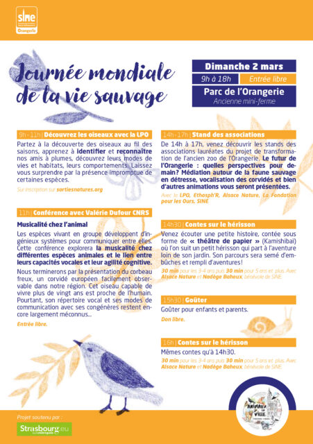 Journée mondiale de la vie sauvage à l'Orangerie - SINE