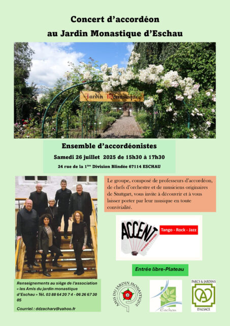 Concert d’accordéon au Jardin Monastique
