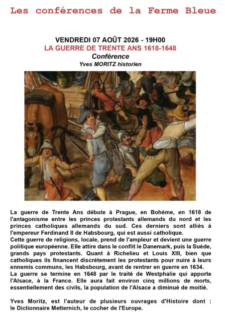 Conférence d'Yves Moritz à la Ferme Bleue