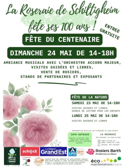 La Roseraie de Schiltigheim fête ses 100 ans !